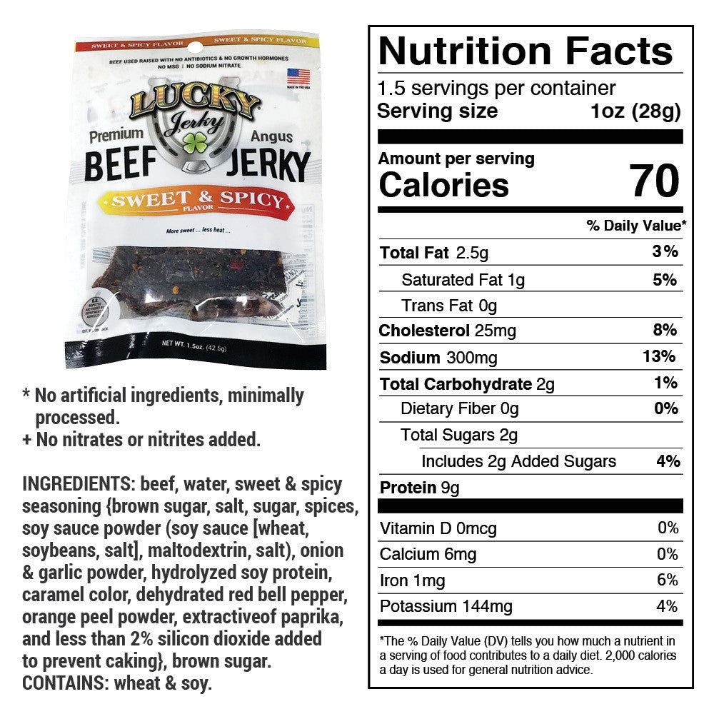 Sweet and Spicy Beef Jerky | 1.5 oz | Nebraska Star Beef