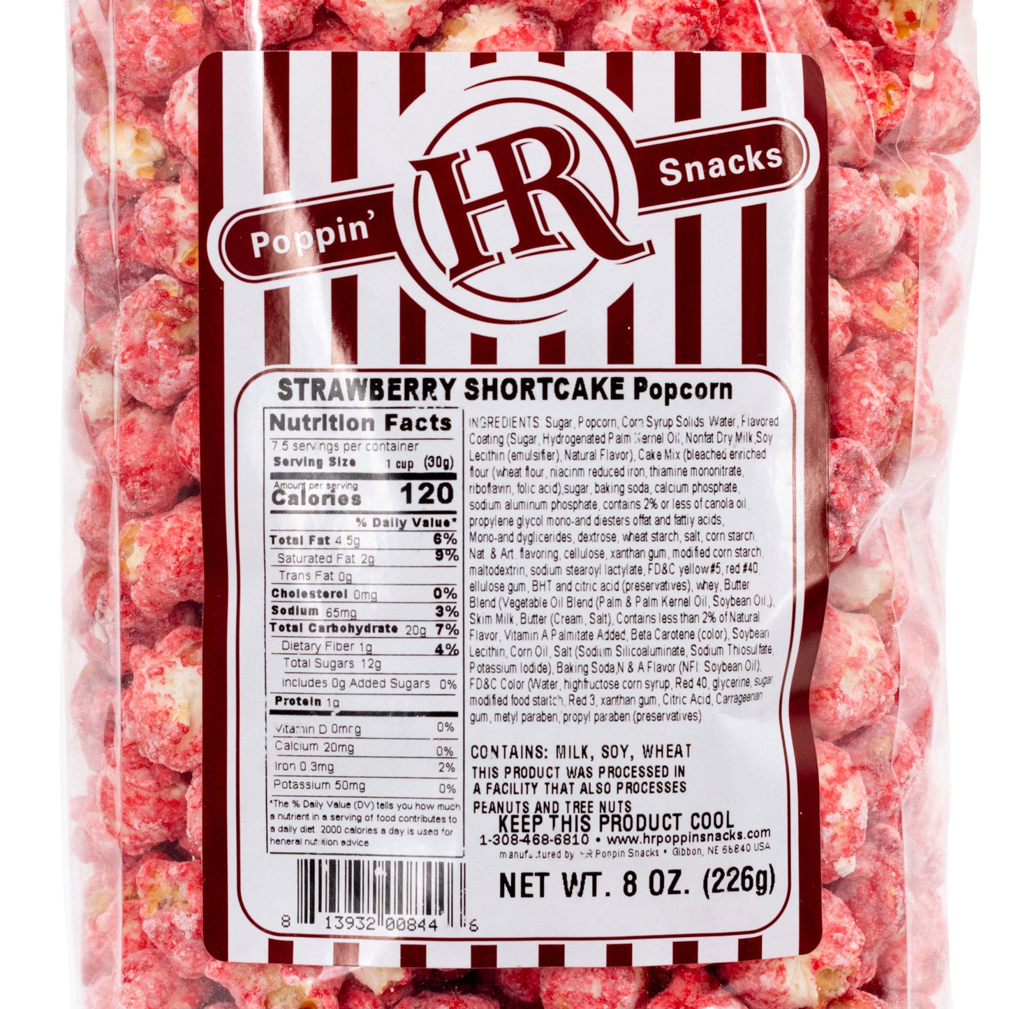 Strawberry Shortcake Popcorn | 8 oz | HR Poppin' Snacks