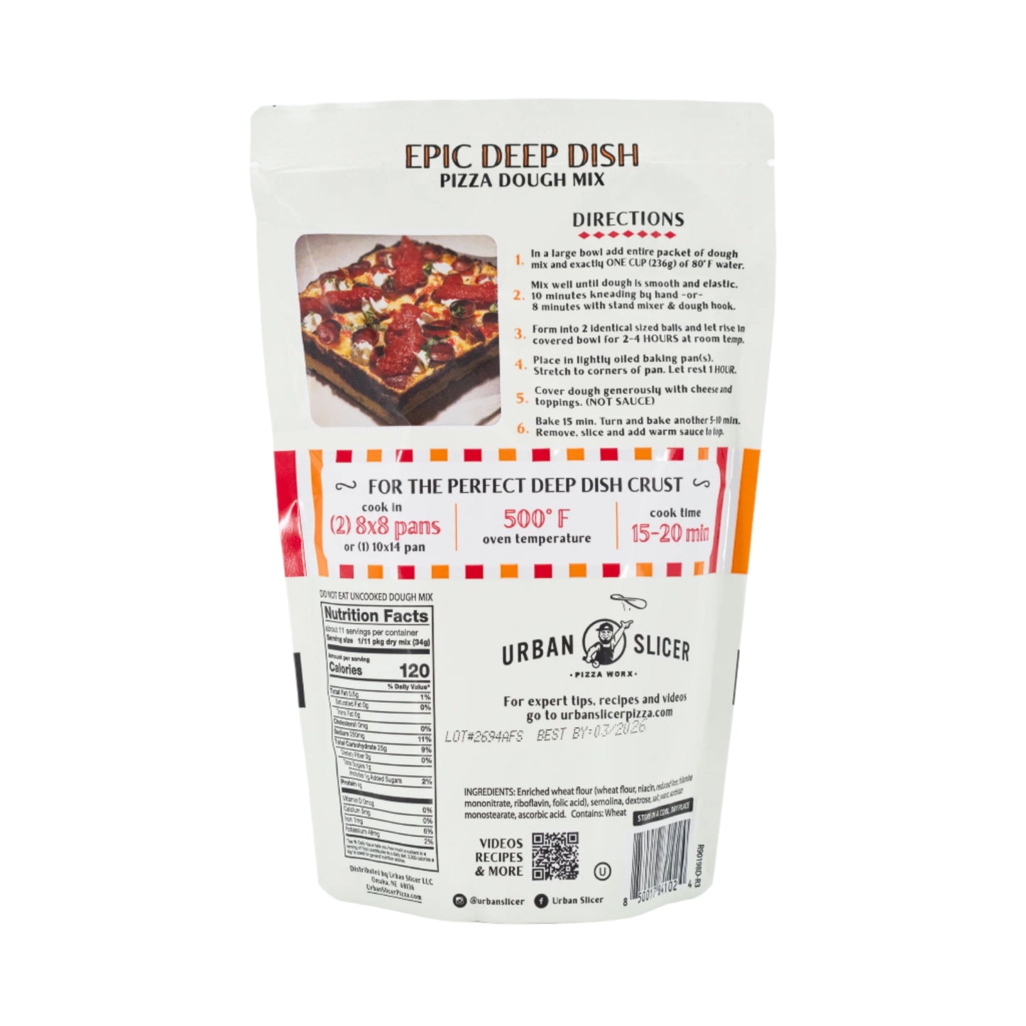 Epic Deep Dish Pizza Dough | 13.2 oz | Urban Slicer Pizza Worx