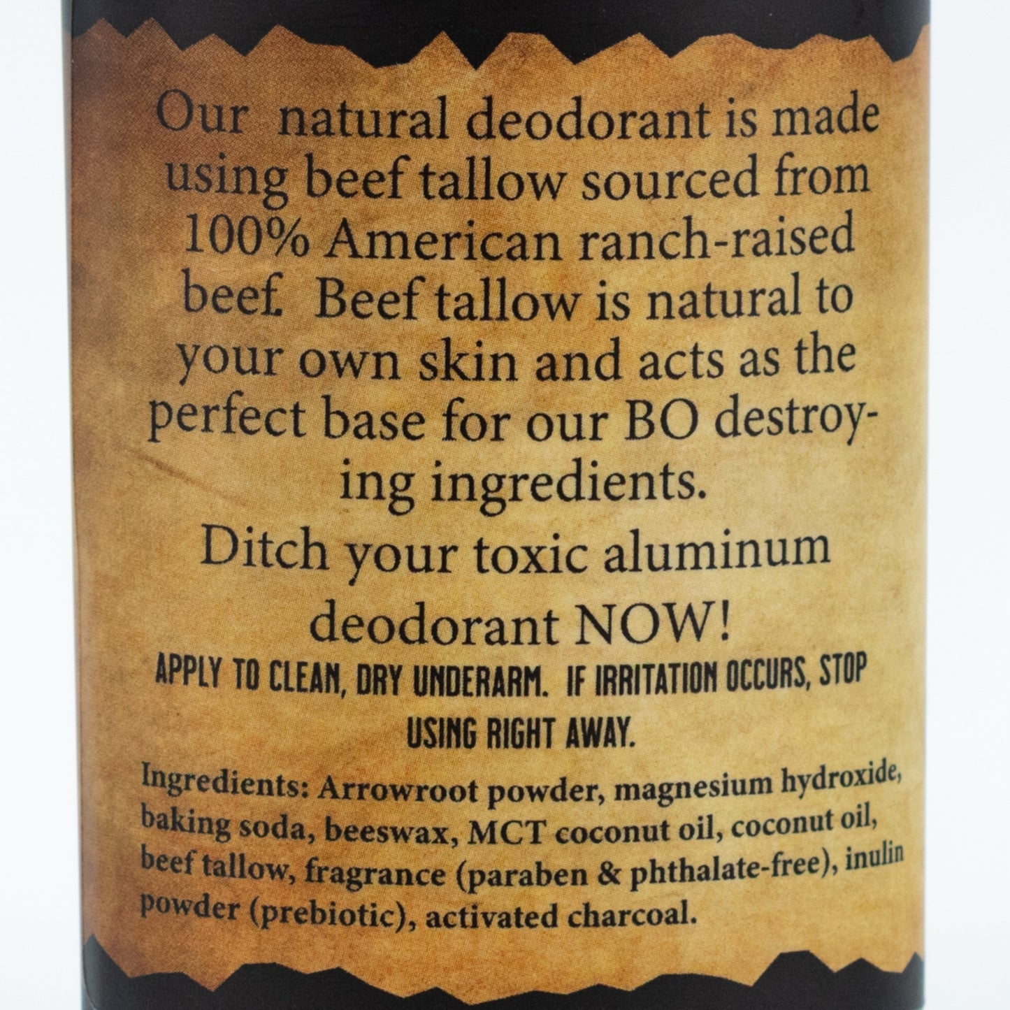 Aluminum-Free Midnight Moon Beef Tallow Deodorant | 2.75 oz | Wild Ass Soap