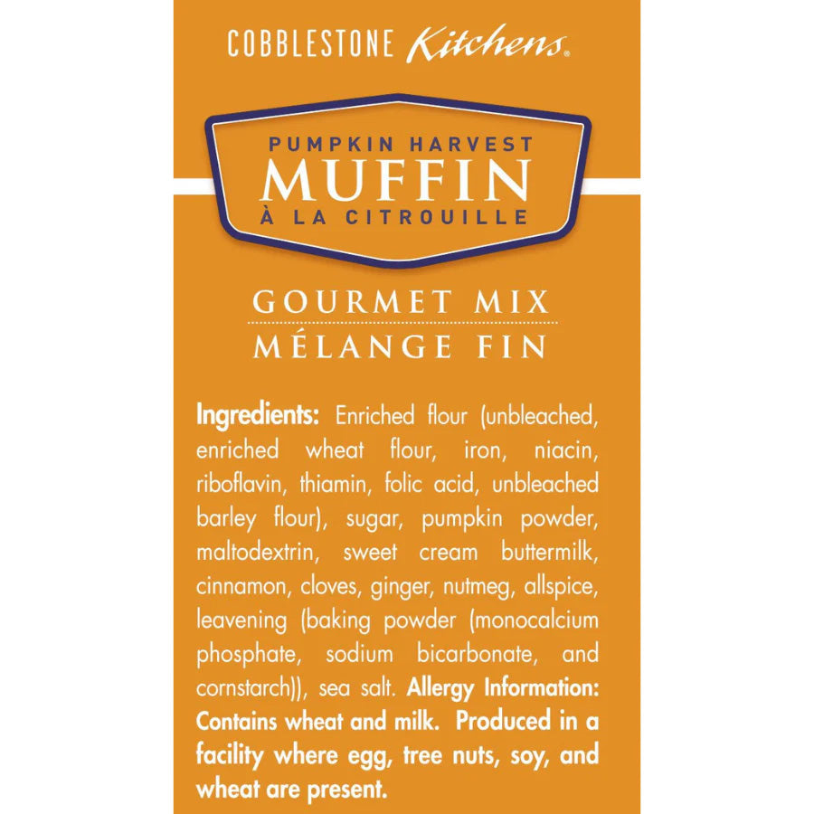 Pumpkin Harvest Muffin Mix | 14 oz | Cobblestone Kitchen