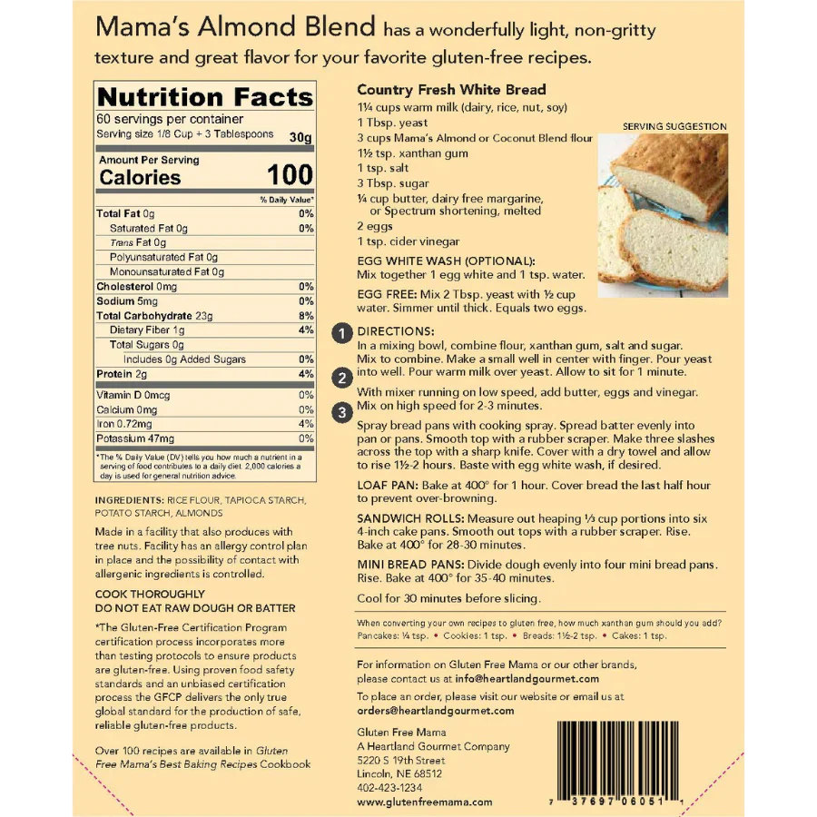 Gluten Free Almond Flour | 2 lb | Gluten Free Mama | 6050