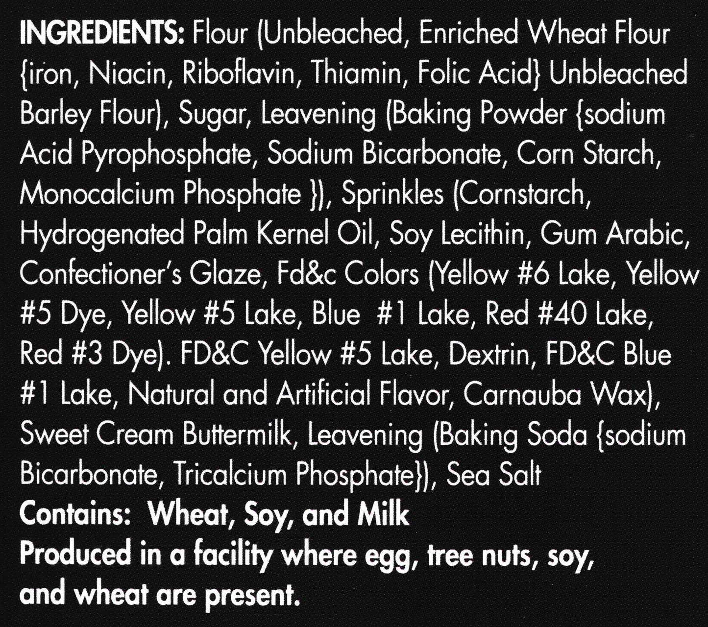 Magical Unicorn Pancake Mix Ingredients