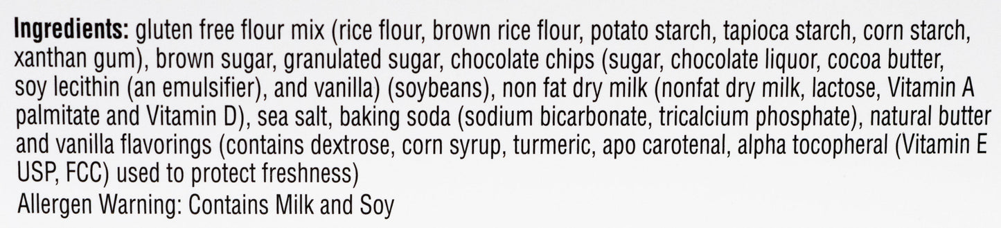 Heartland Gourmet Gluten Free Chocolate Chip Cookie Mix Ingredients