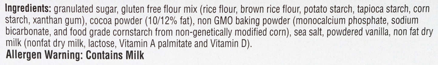Heartland Gourmet Gluten Free Chocolate Brownie Mix Ingredients