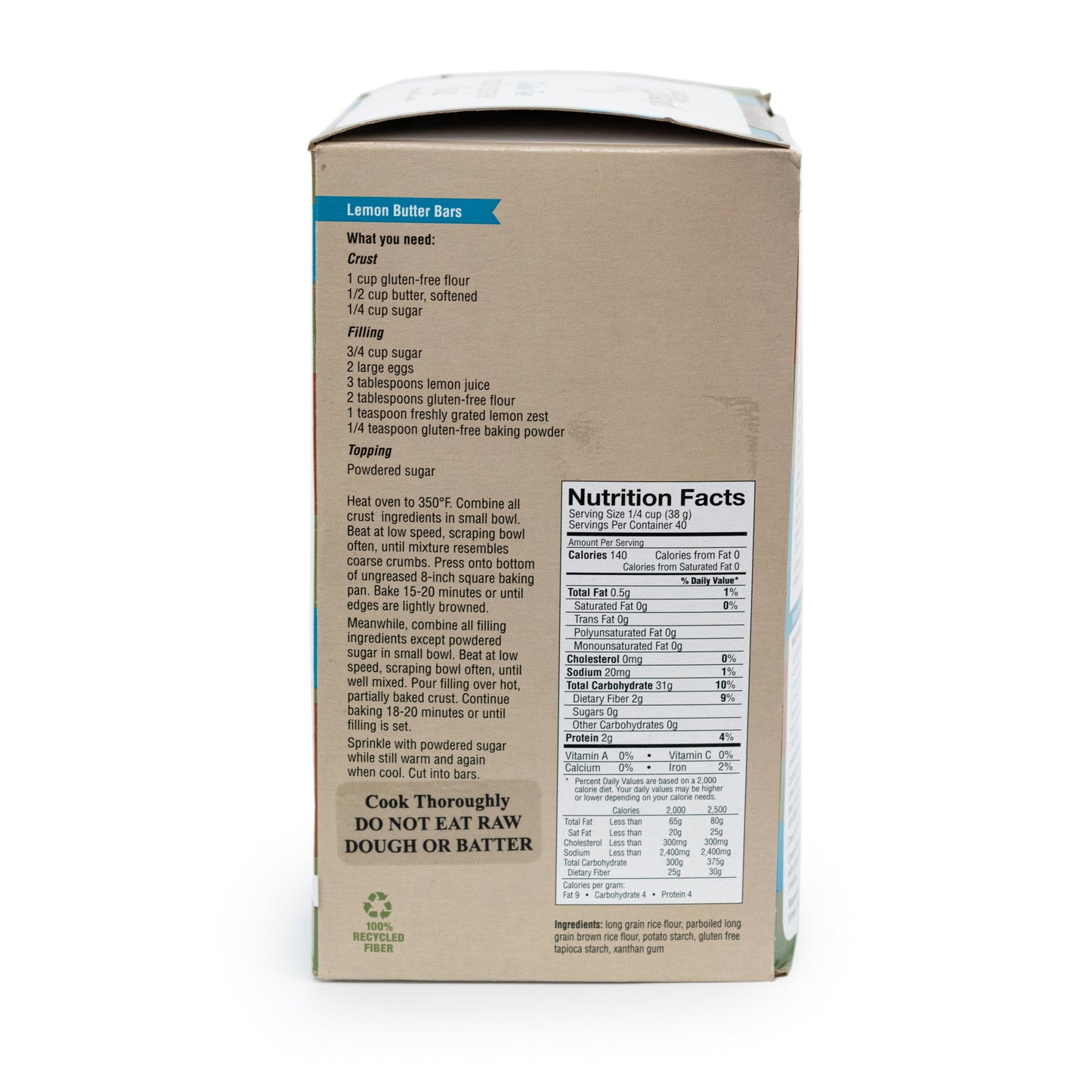 Heartland Gourmet Gluten Free Multi-Purpose Flour Nutritional