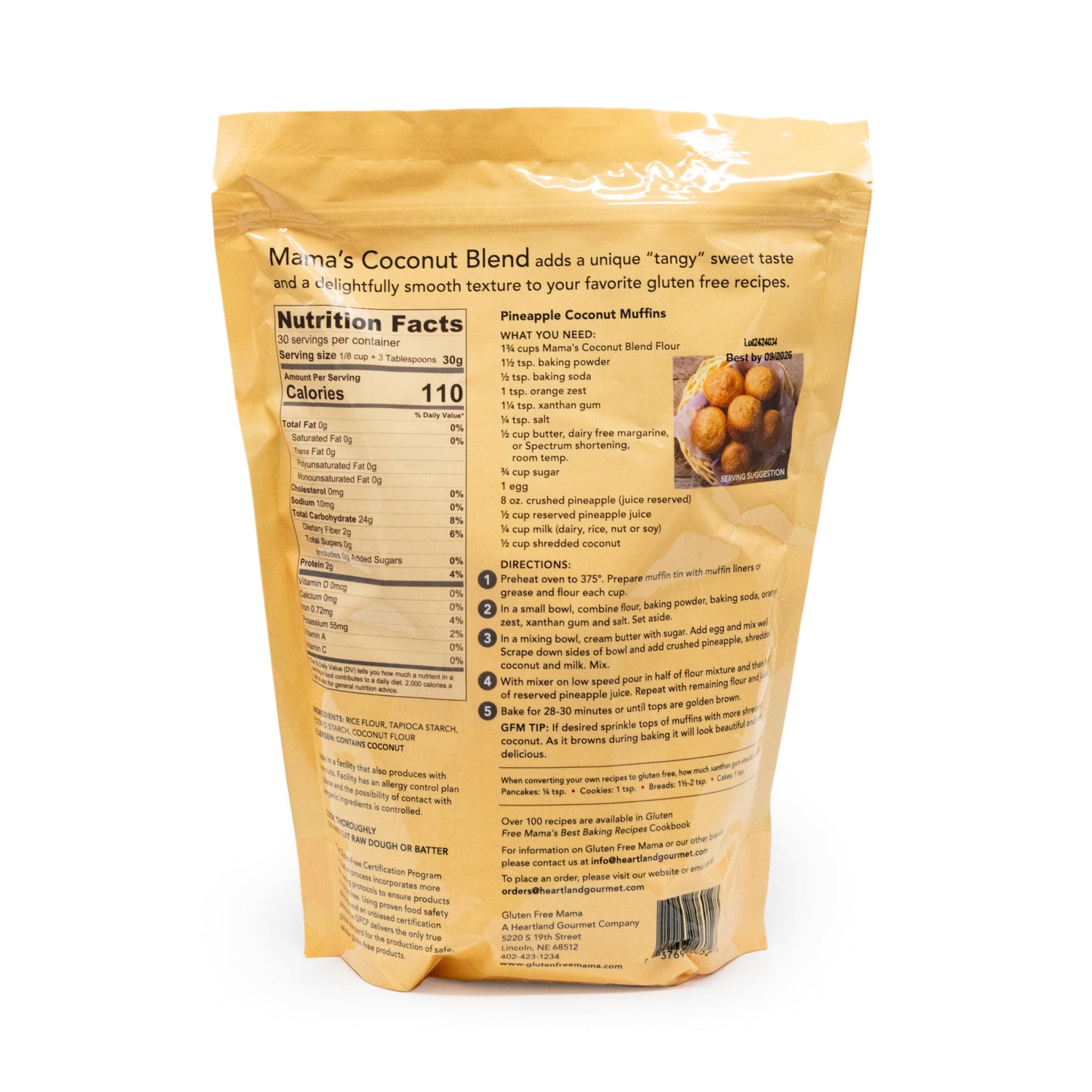 Gluten Free Coconut Flour | 2 lb | Gluten Free Mama | 6052