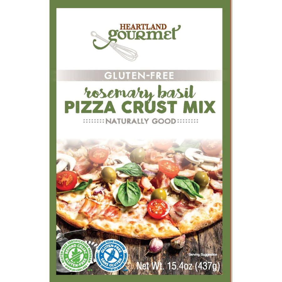 Heartland Gourmet Gluten Free Rosemary Basil Pizza Crust Mix
