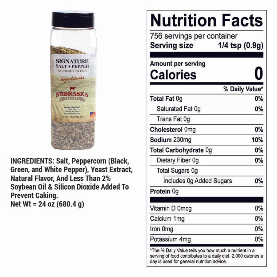 Salt + Pepper Blend | 24 oz | Nebraska Star Beef