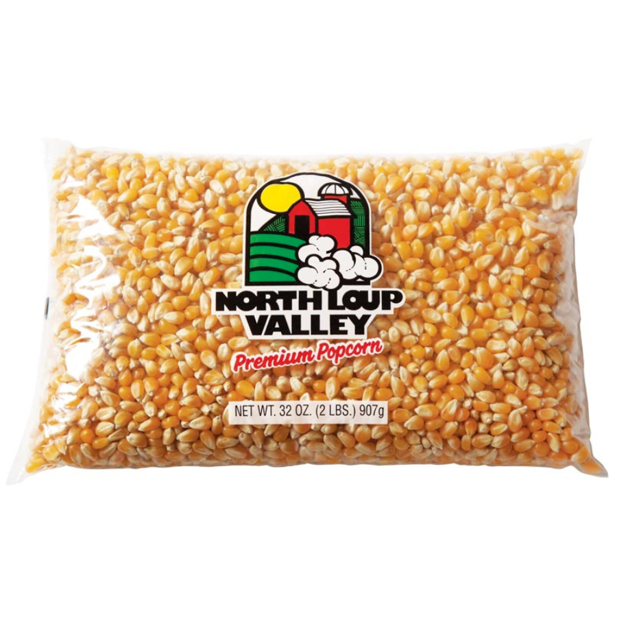 Yellow Un-Popped Popcorn Kernals in Burlap Bag | 2 lb | Non-GMO | Popcorn County USA | North Loup Valley