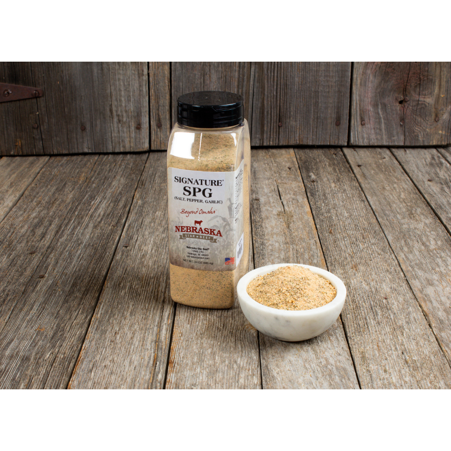 Salt, Pepper, Garlic Seasoning | 24 oz | Nebraska Star Beef