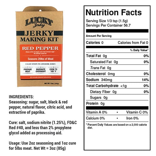 Red Pepper Jerky Making Kit | 12 oz | Nebraska Star Beef