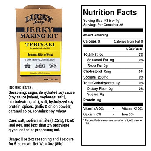 Teriyaki Jerky Making Kit | 12 oz | Nebraska Star Beef