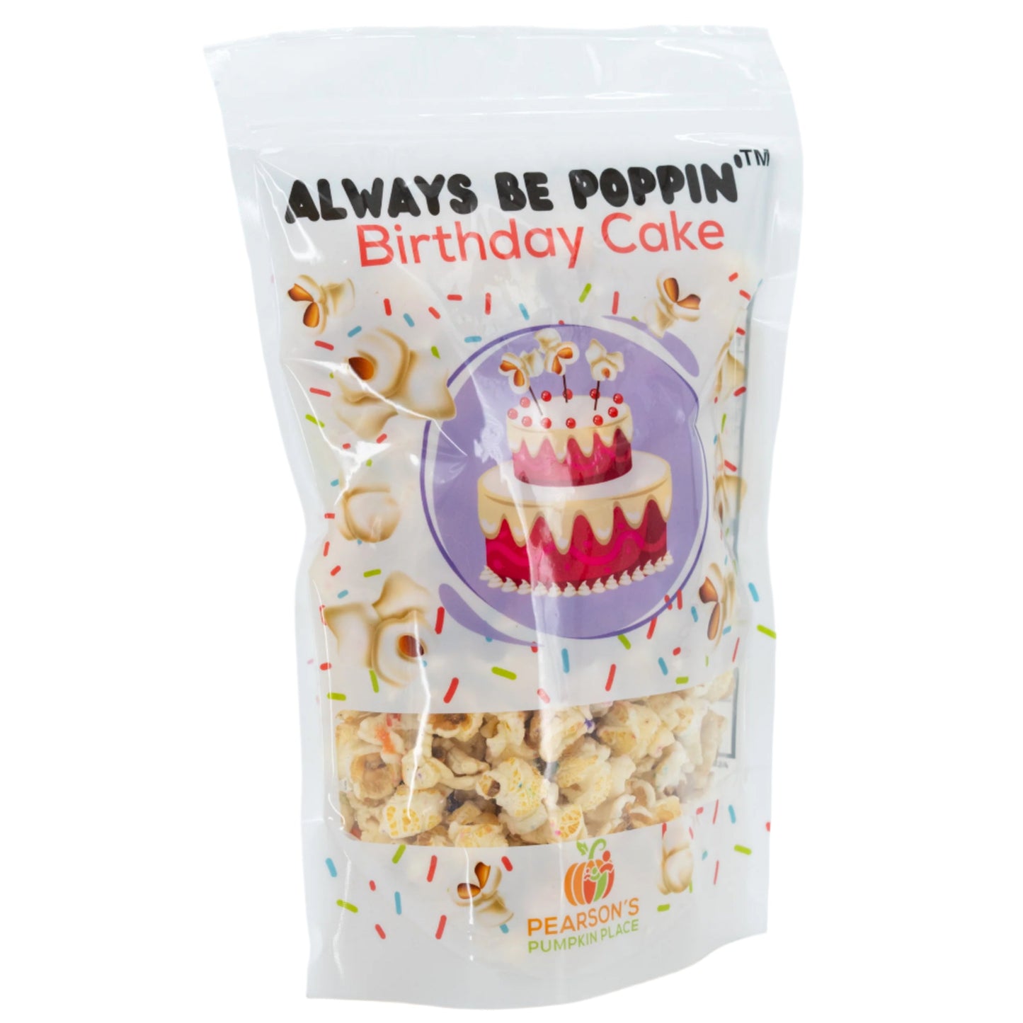 Pearson's Pumpkin Place Birthday Cake Popcorn