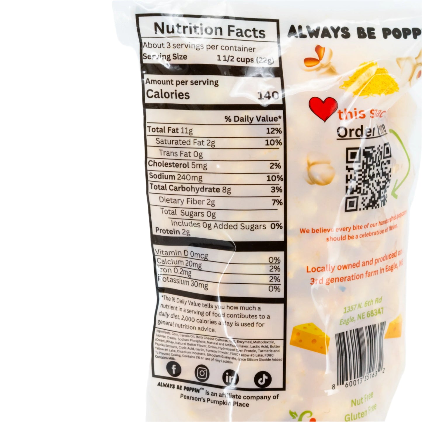 Pearson's Pumpkin Place Cheddar Popcorn