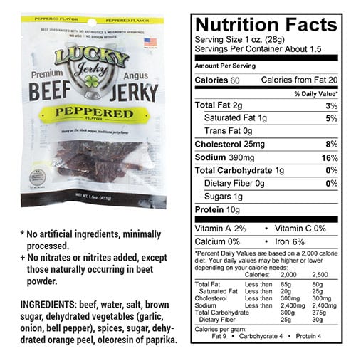 Black Pepper Beef Jerky | 1.5 oz | Nebraska Star Beef