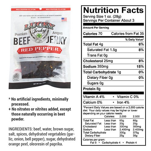 Red Pepper Beef Jerky | 3 oz | Nebraska Star Beef