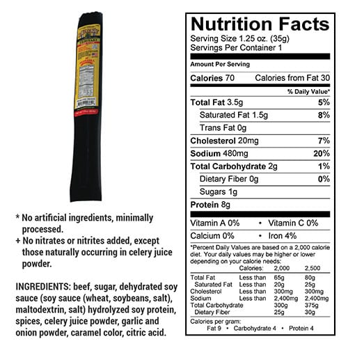 Teriyaki Beef Stick