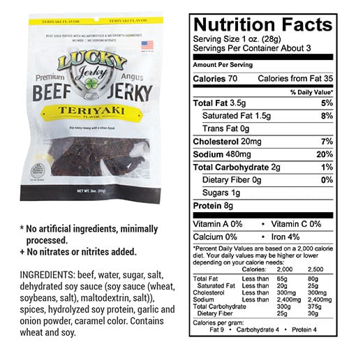 Teriyaki Beef Jerky | 3 oz | Nebraska Star Beef