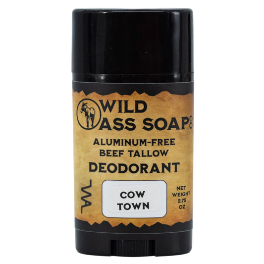 Aluminum-Free Cow Town Beef Tallow Deodorant | 2.75 oz | Cow Town | Wild Ass Soap