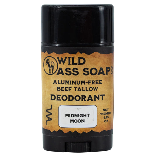 Aluminum-Free Midnight Moon Beef Tallow Deodorant | 2.75 oz | Wild Ass Soap