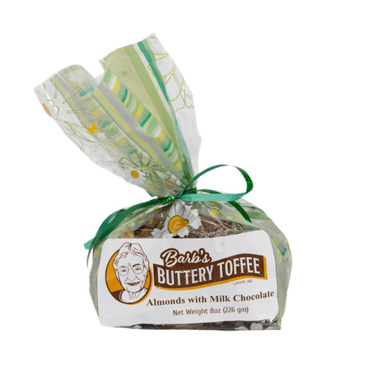 IN STORE PICKUP ONLY | Homemade Milk Chocolate Toffee | 8 oz | Multiple Nut Options | Barb's Buttery Toffee