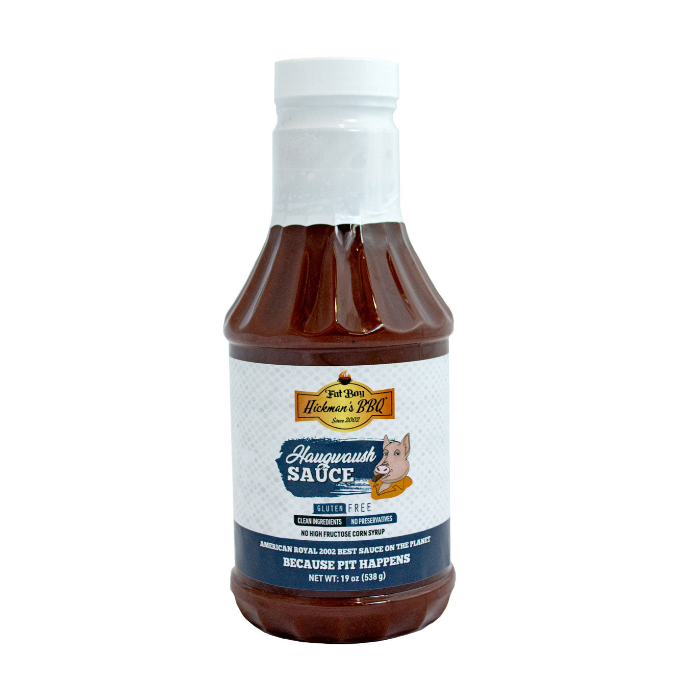 Haugwaush BBQ Sauce | 19 oz | Gluten Free | Fat Boy Hickman's BBQ