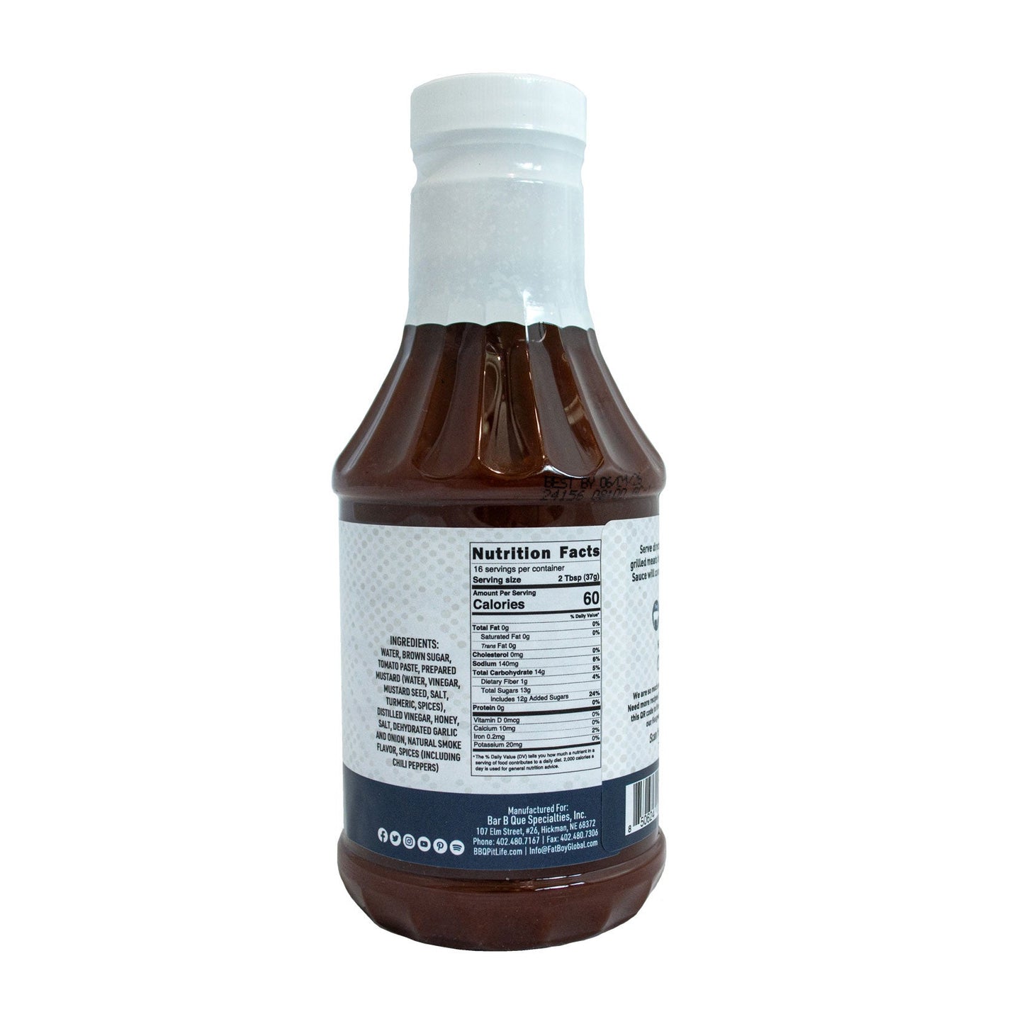 Haugwaush BBQ Sauce | 19 oz | Gluten Free | Fat Boy Hickman's BBQ