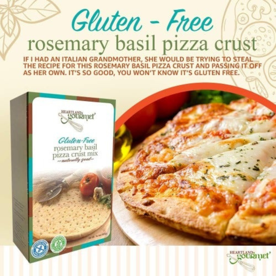Heartland Gourmet Gluten Free Rosemary Basil Pizza Crust Mix