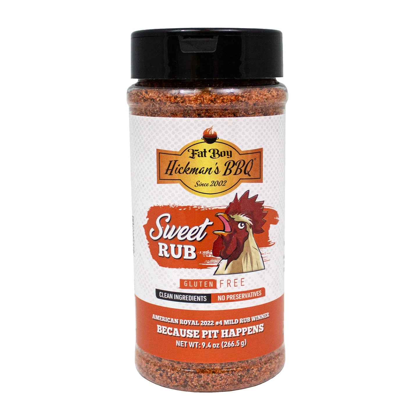 Sweet Natural BBQ Rub | 9.4 oz | Gluten Free | Fat Boy Hickman's BBQ