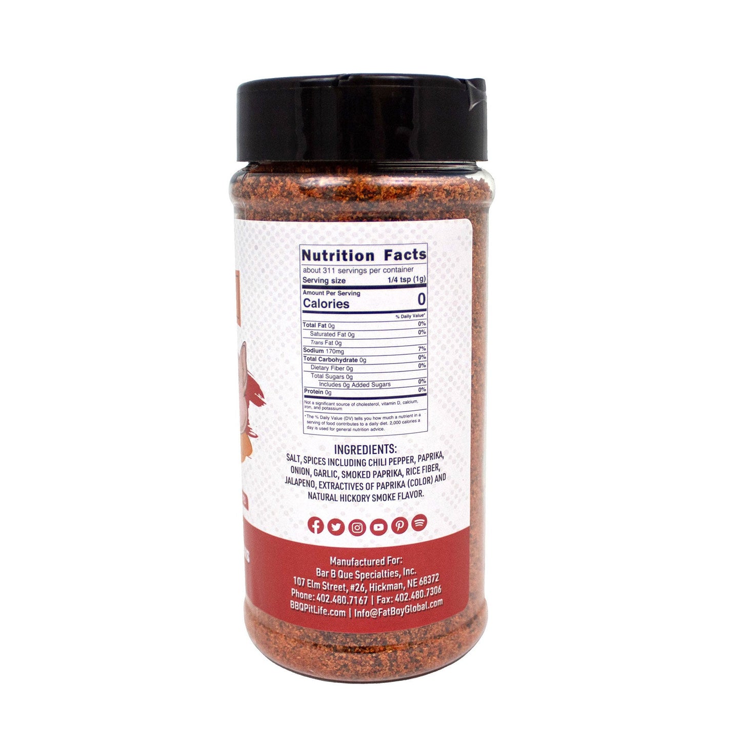 Premium All Purpose BBQ Rub | 11 oz | Gluten Free | Fat Boy Hickman's BBQ