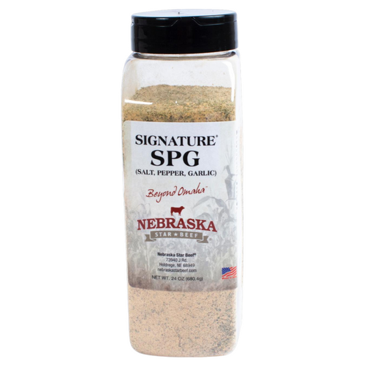 Salt, Pepper, Garlic Seasoning | 24 oz | Nebraska Star Beef