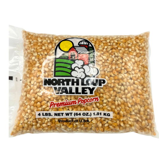 Yellow Un-Popped Popcorn Kernals | 4 lb | Non-GMO | Popcorn County USA | North Loup Valley