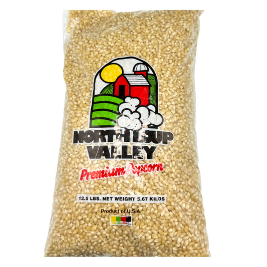 White Un-Popped Popcorn Kernals | 12.5 lb | Non-GMO | Popcorn County USA | North Loup Valley