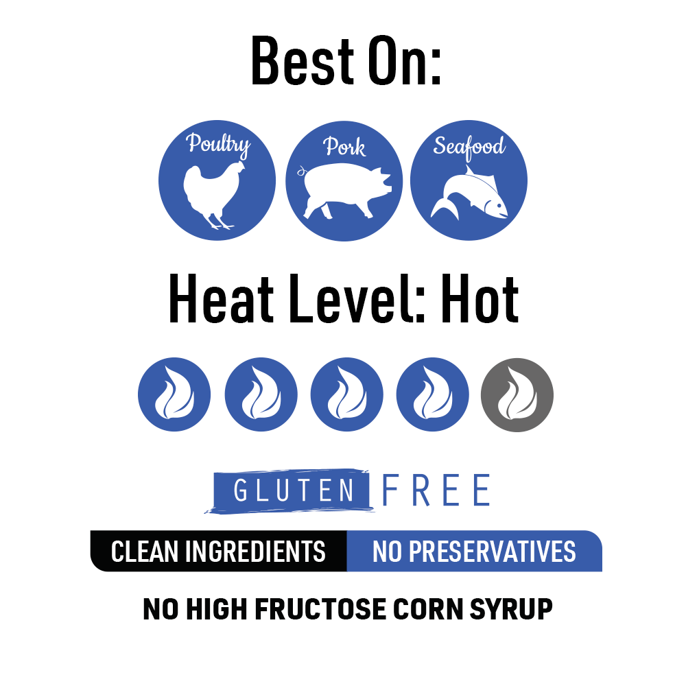 Trail Blazer Wing & Hot Sauce | 12 fl oz | Gluten Free | Fat Boy Hickman's BBQ