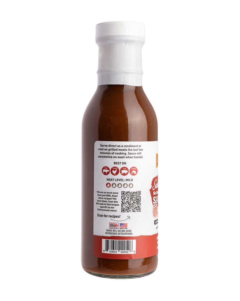 Keto Friendly Swinewaush BBQ Sauce | 13 oz | Gluten Free | Fat Boy Hickman's BBQ
